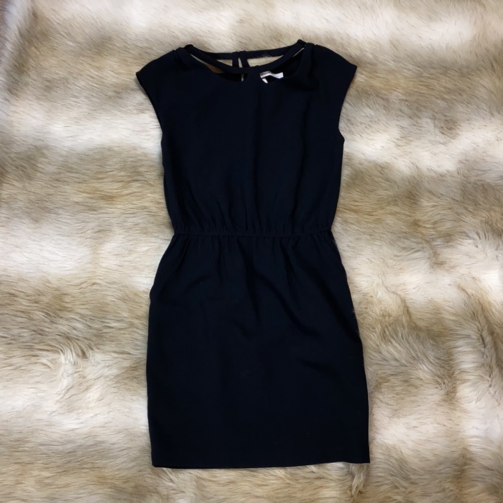 Bcbgeneration Collar Cutout Black Mini Dress, Med… - image 8